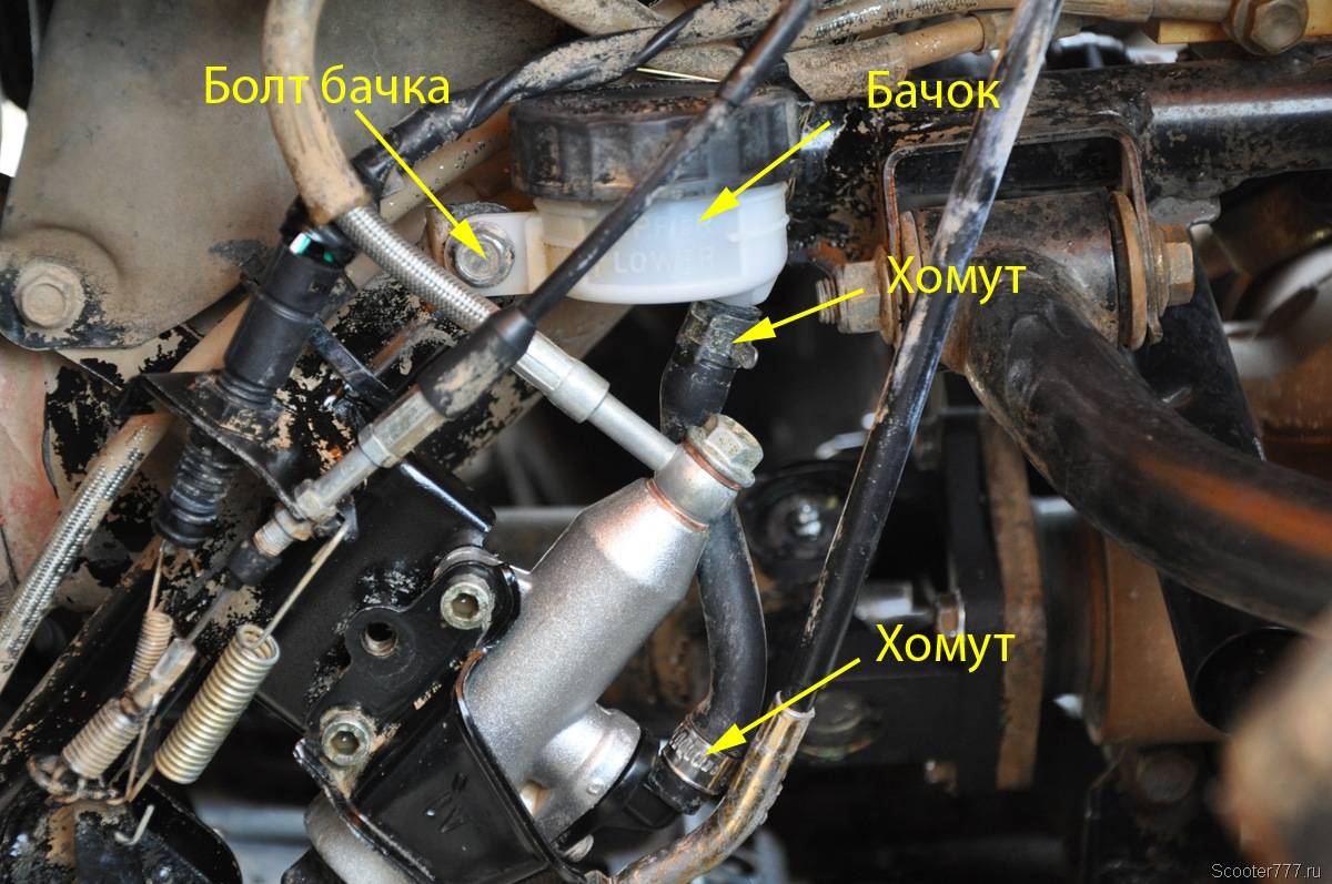 Как прокачать тормоза квадроцикла cfmoto