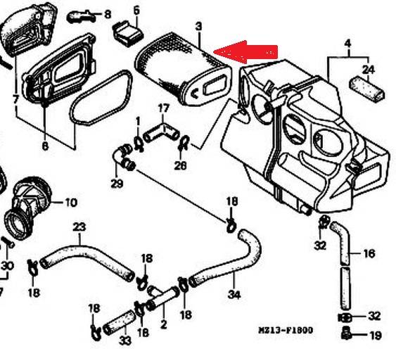 Как заменить воздушный фильтр на honda cb 400 sf