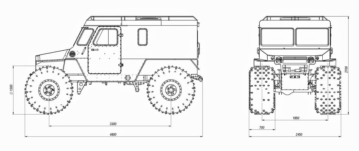 Вездеход своими руками на шинах низкого давления чертежи