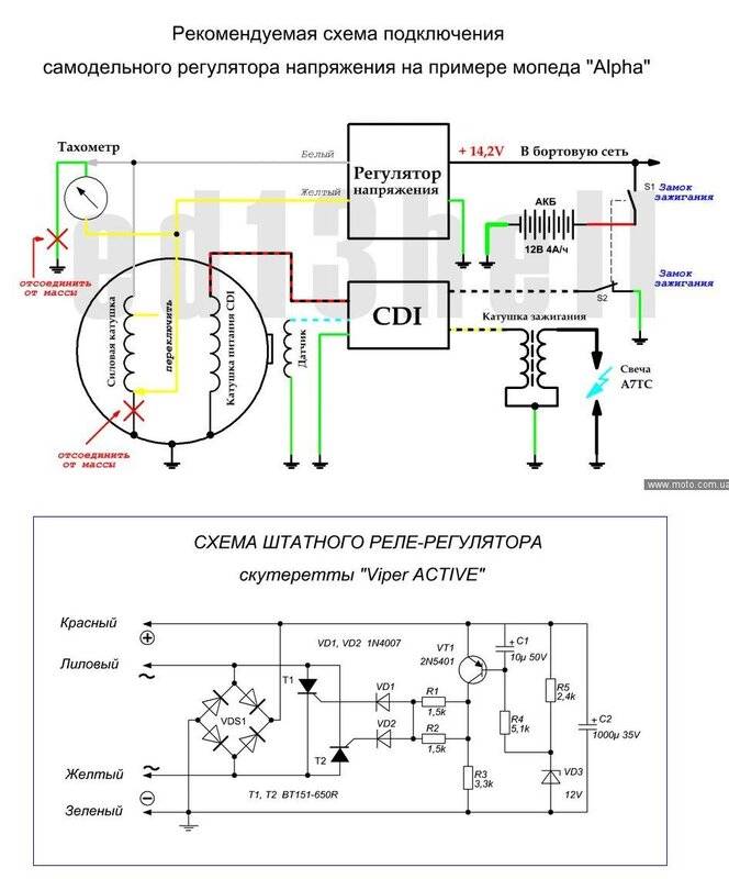 Реле регулятор для скутера 150 кубов