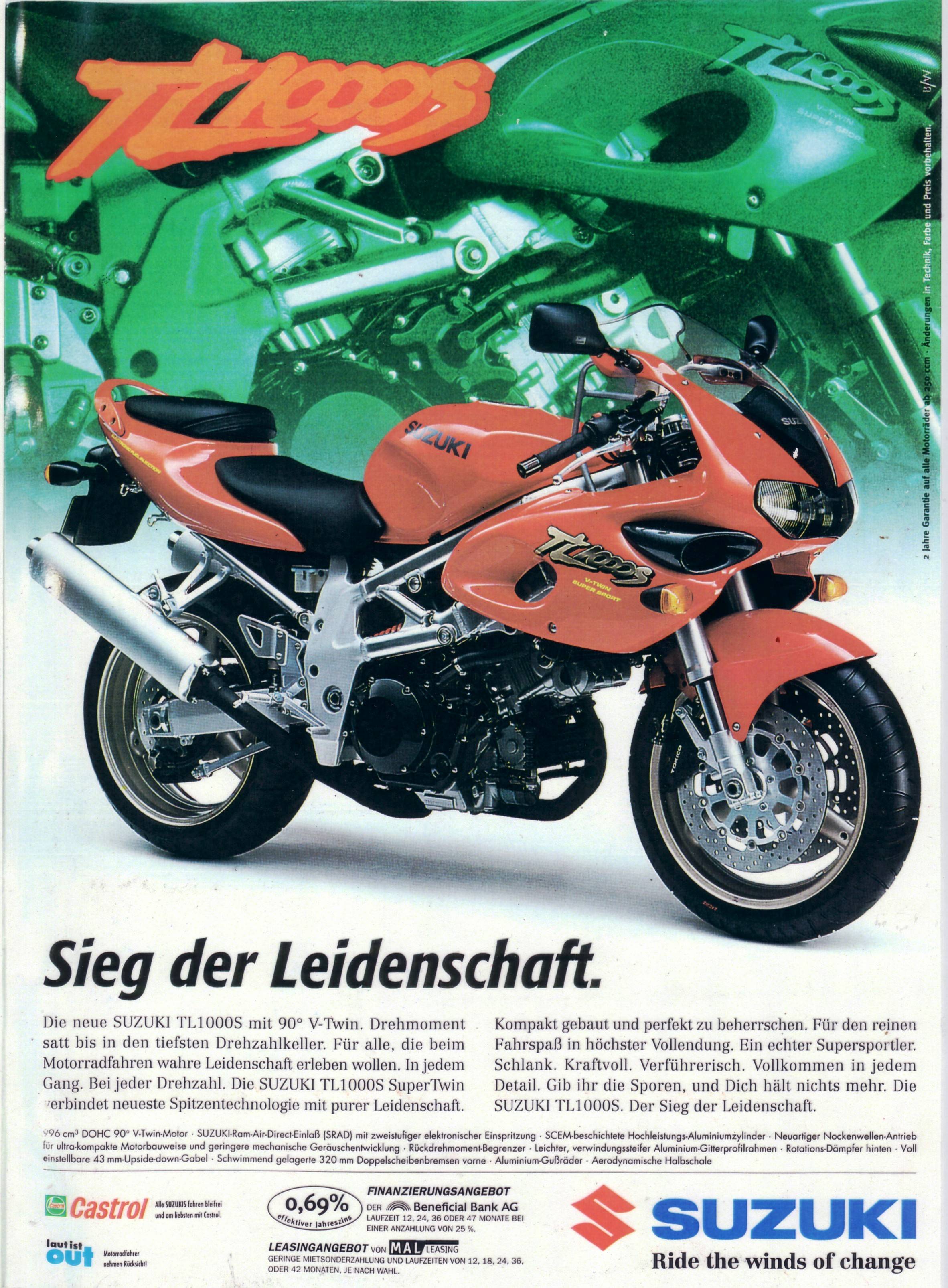Мануалы и документация для Suzuki TL 1000 (TL1000S, TL1000R)