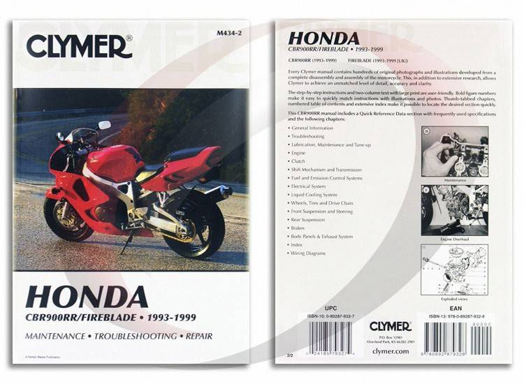 Мануалы и документация для Honda CBR900RR Fireblade