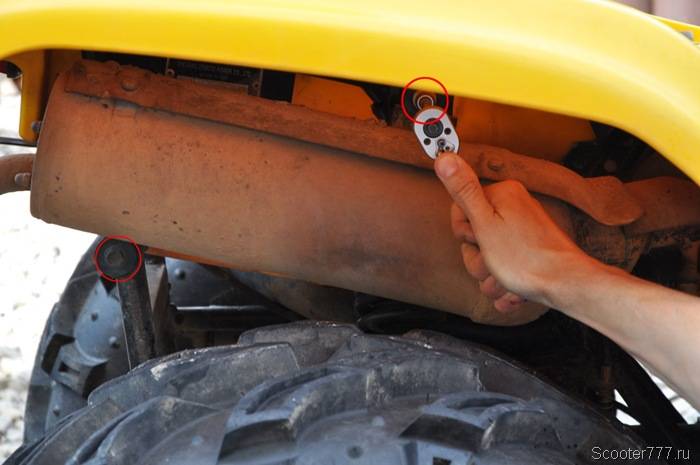 Замена сайлентблоков на квадроцикле